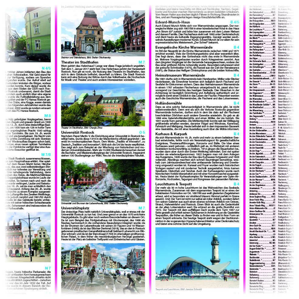 Beispielinhalt (Bild) Rostock. Stadtplan 1:16 000