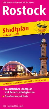 Vorderes Coverbild Rostock. Stadtplan 1:16 000