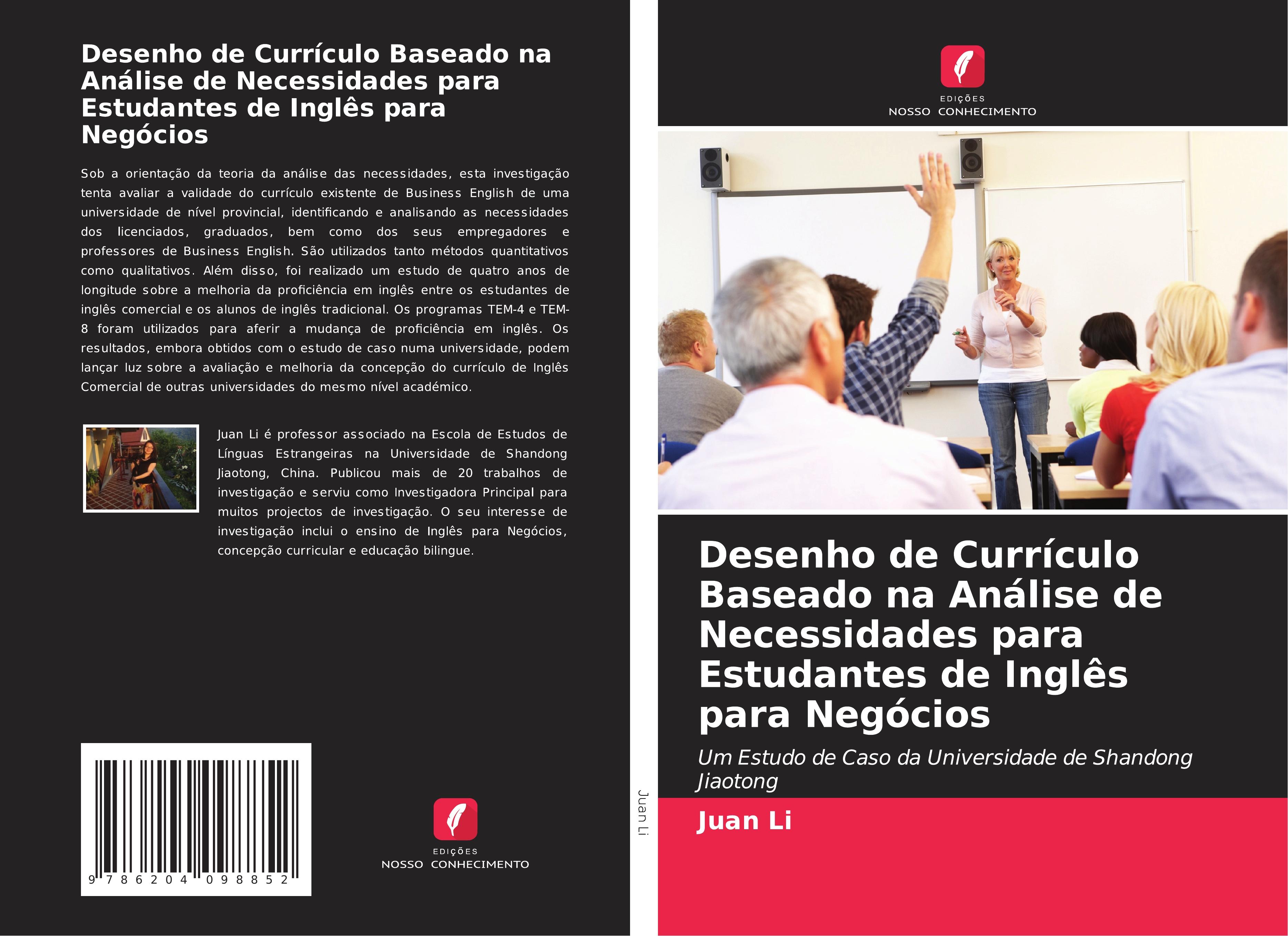 Vorderes Coverbild Desenho de Currículo Baseado na Análise de Necessidades para Estudantes de Inglês para Negócios
