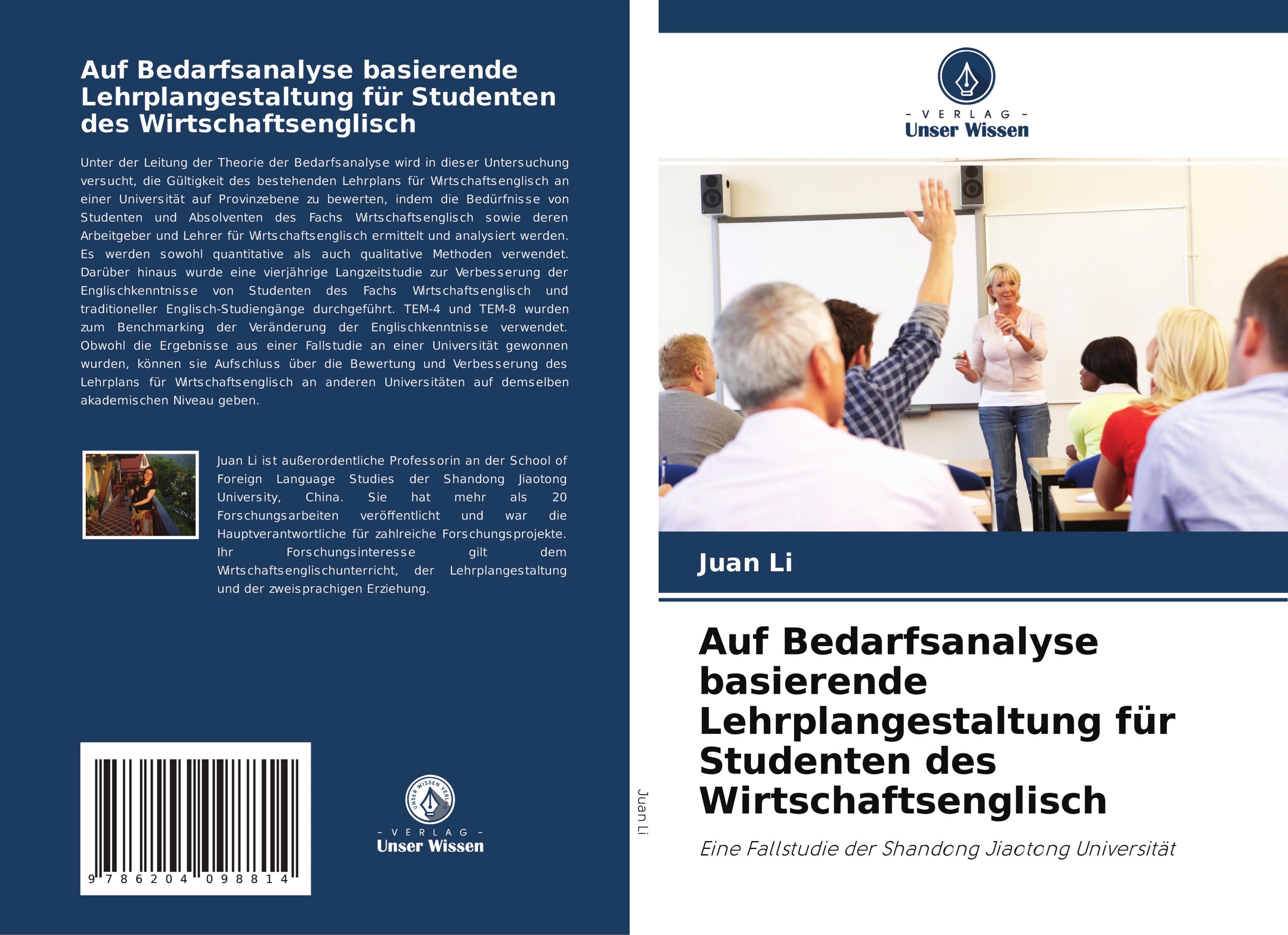 Vorderes Coverbild Auf Bedarfsanalyse basierende Lehrplangestaltung für Studenten des Wirtschaftsenglisch