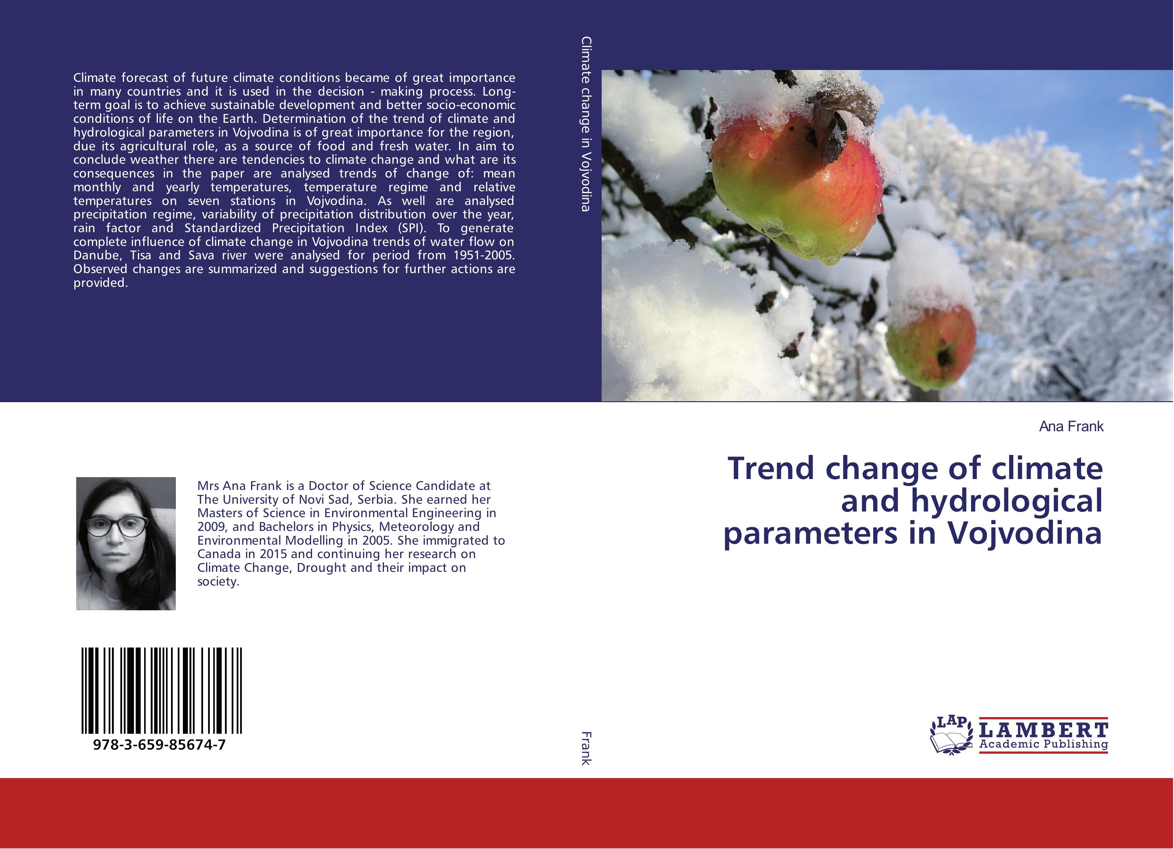 Vorderes Coverbild Trend change of climate and hydrological parameters in Vojvodina