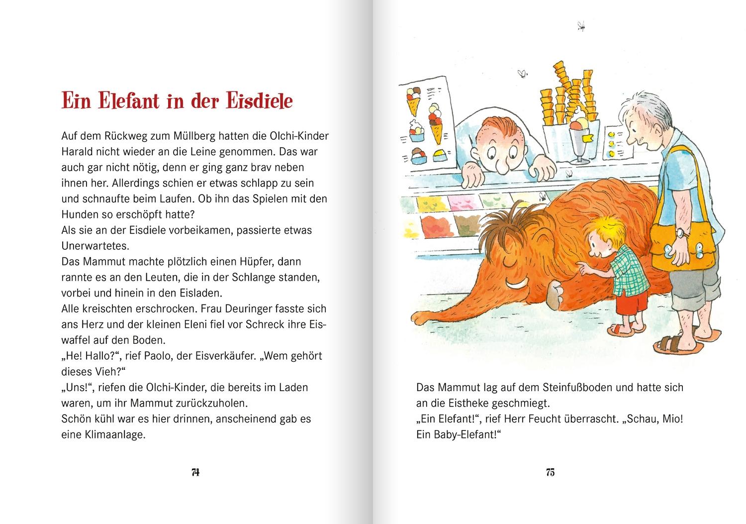 Beispielinhalt (Bild) Die Olchis im Land der Mammuts