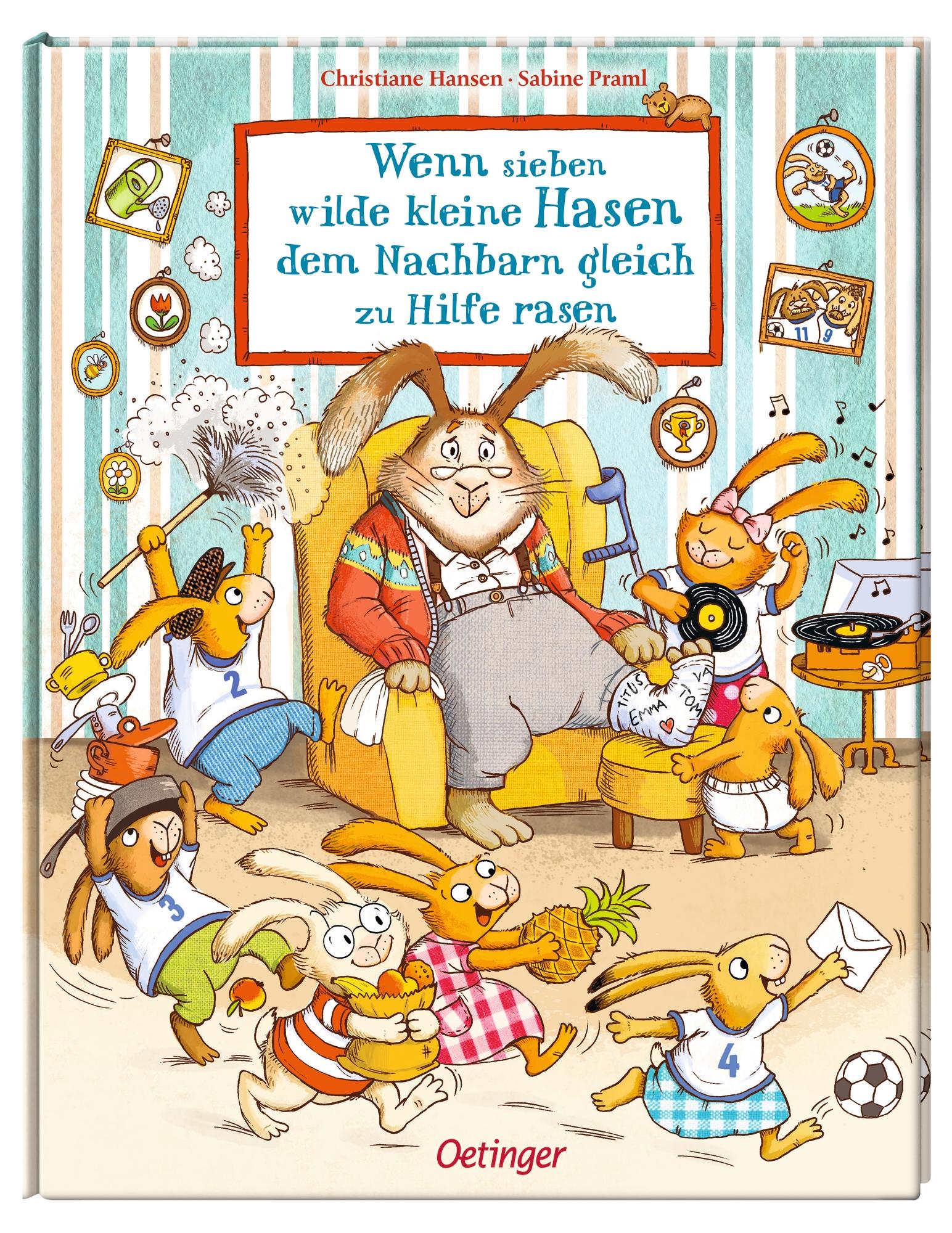 Beispielinhalt (Bild) Wenn sieben wilde kleine Hasen dem Nachbarn gleich zu Hilfe rasen