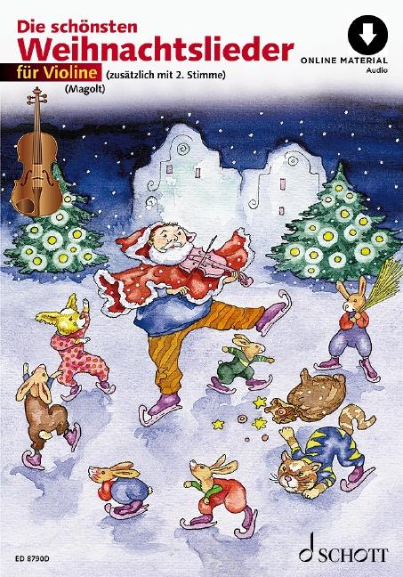 Vorderes Coverbild Die schönsten Weihnachtslieder für Violine/mit Online Material Audio
