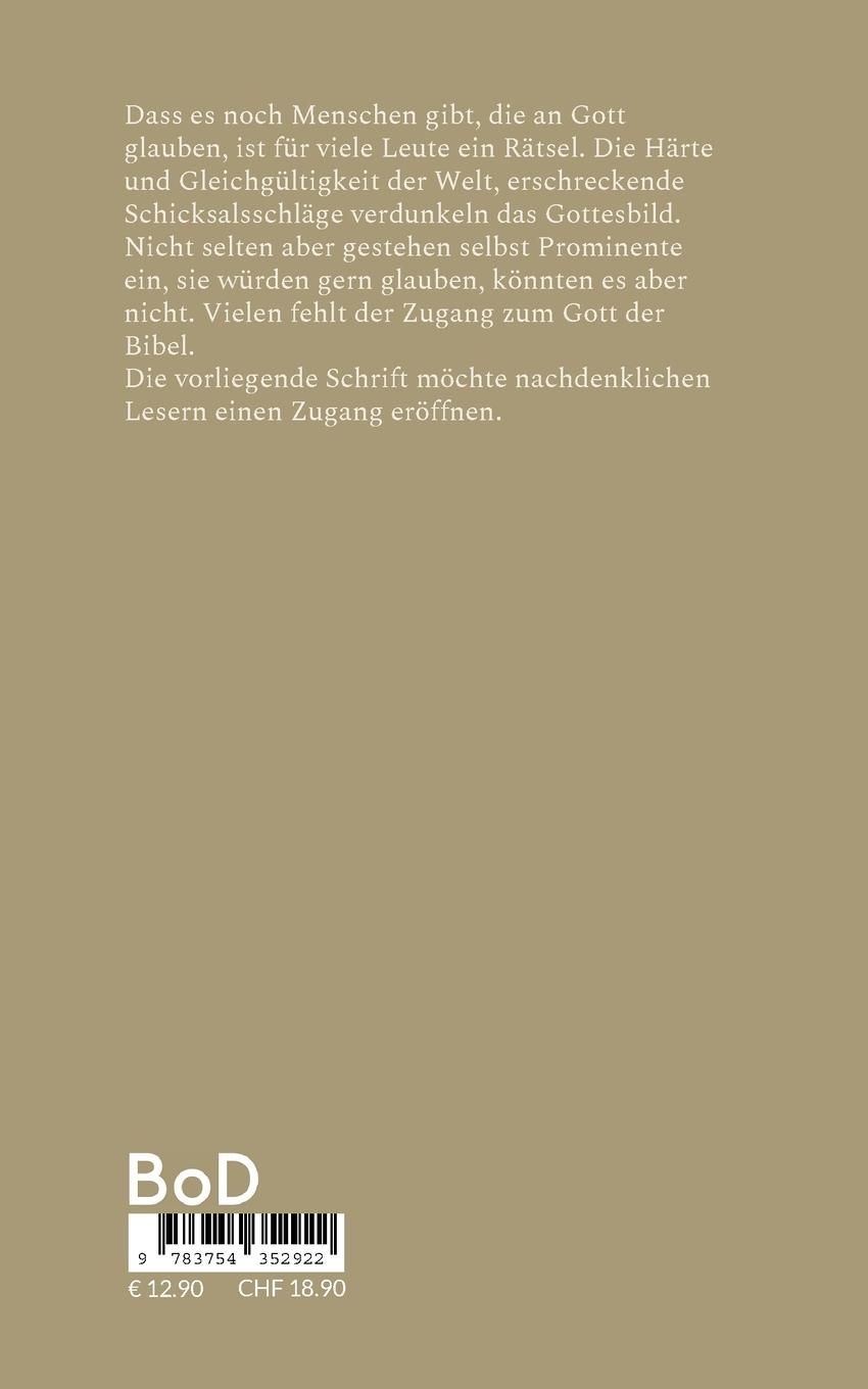 Rückseitencover DER MENSCH VOR DEM DUNKLEN GOTT