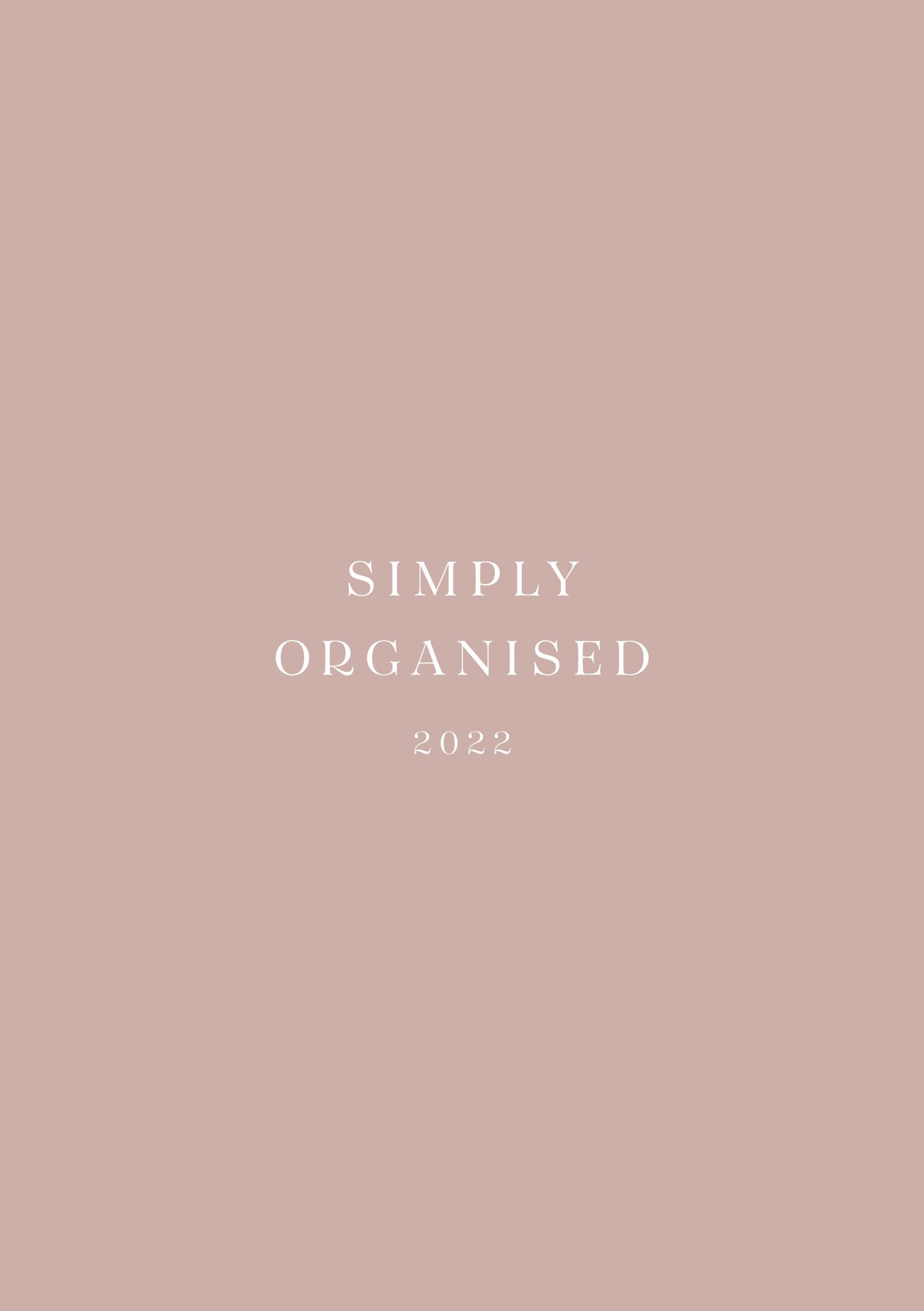 Vorderes Coverbild SIMPLY ORGANISED 2022 - simply rosé