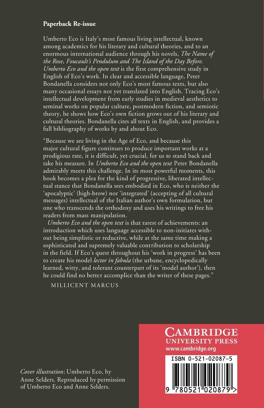 Rückseitencover Umberto Eco and the Open Text