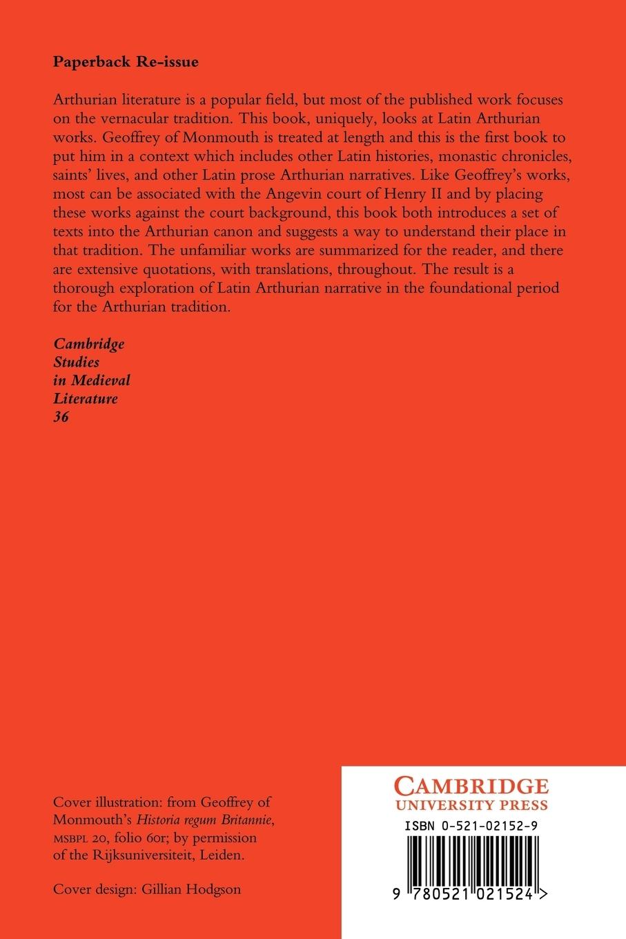 Rückseitencover Arthurian Narrative in the Latin Tradition