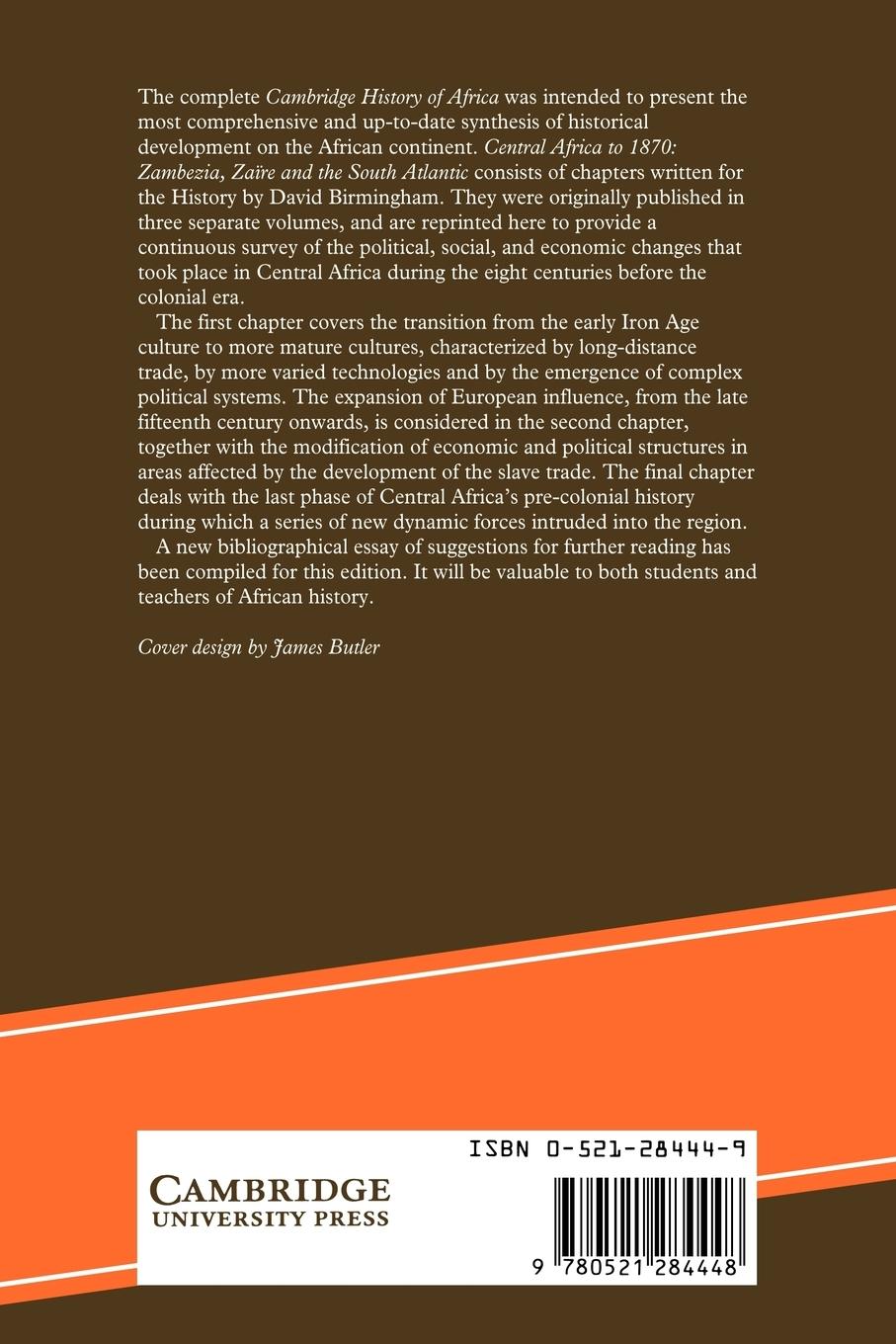 Rückseitencover Central Africa to 1870