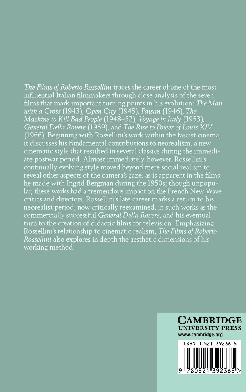 Rückseitencover The Films of Roberto Rossellini
