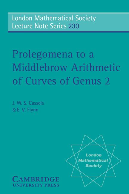 Vorderes Coverbild Prolegomena to a Middlebrow Arithmetic of Curves of Genus 2