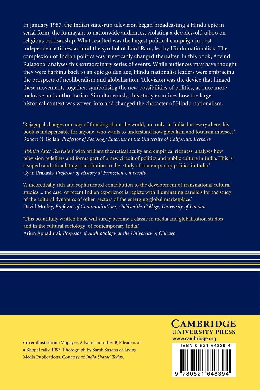 Rückseitencover Politics After Television