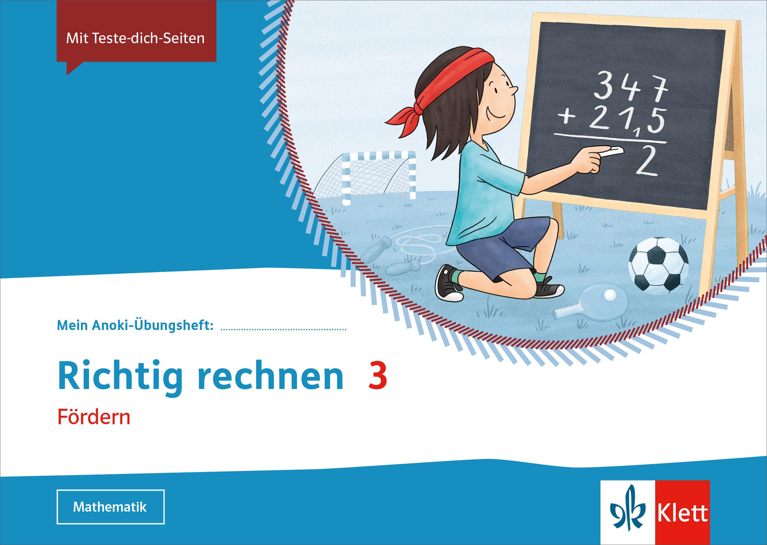 Vorderes Coverbild Mein Anoki-Übungsheft. Richtig rechnen 3. Fördern