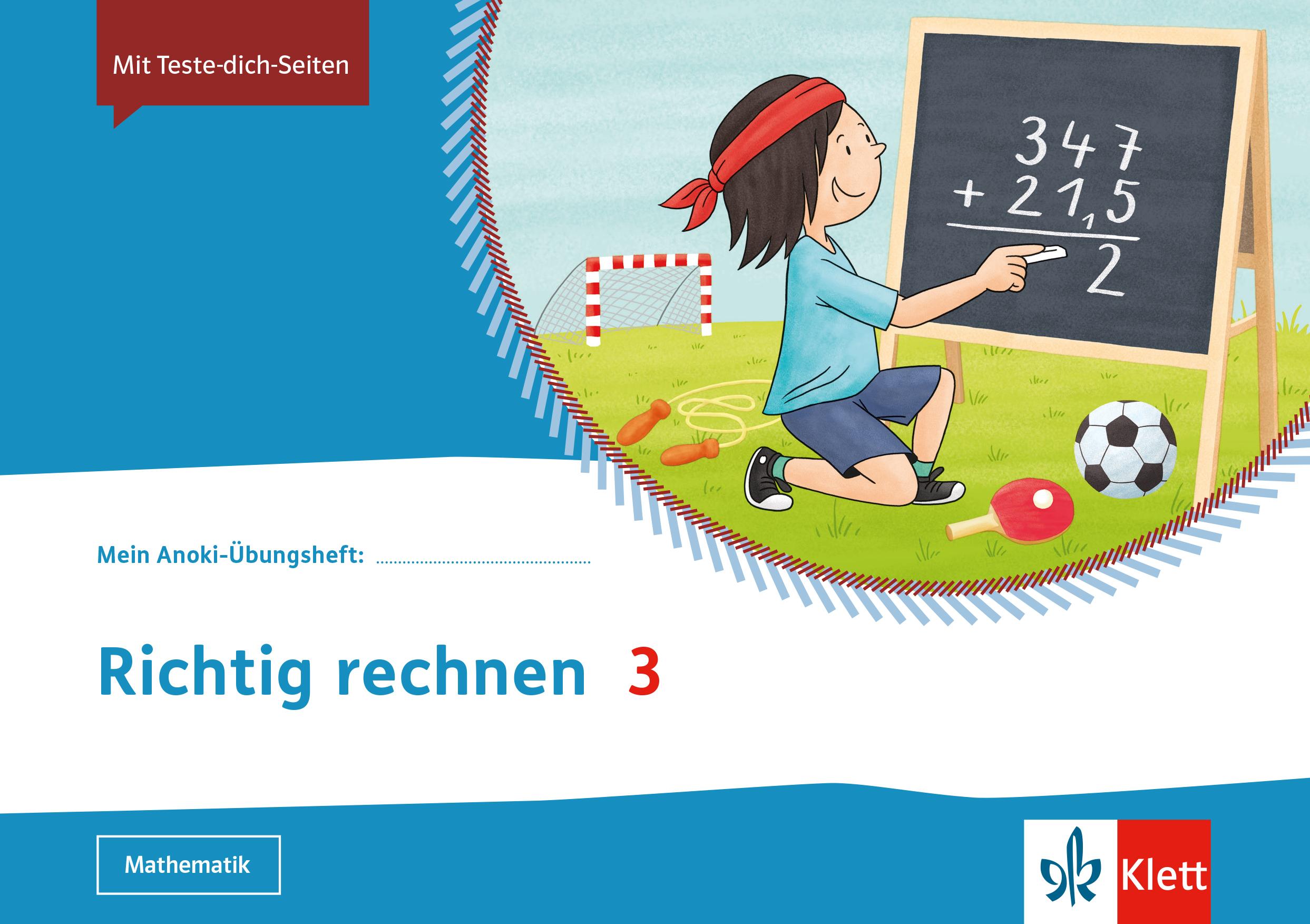 Vorderes Coverbild Mein Anoki-Übungsheft. Richtig rechnen 3. Übungsheft Klasse 3