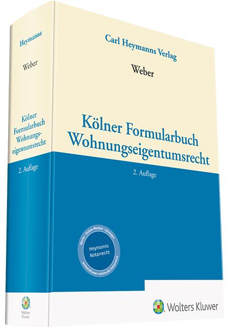 Vorderes Coverbild Kölner Formularbuch Wohnungseigentumsrecht