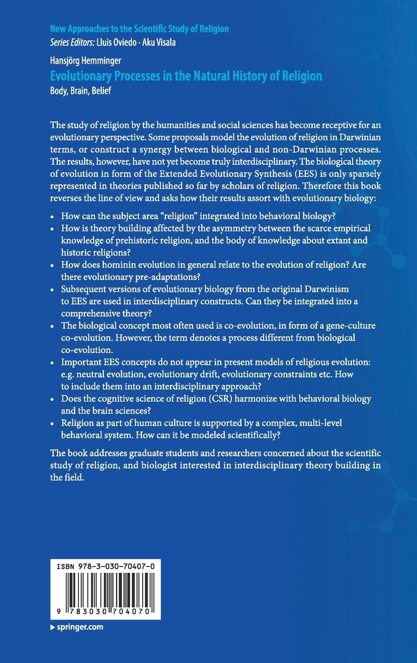 Rückseitencover Evolutionary Processes in the Natural History of Religion