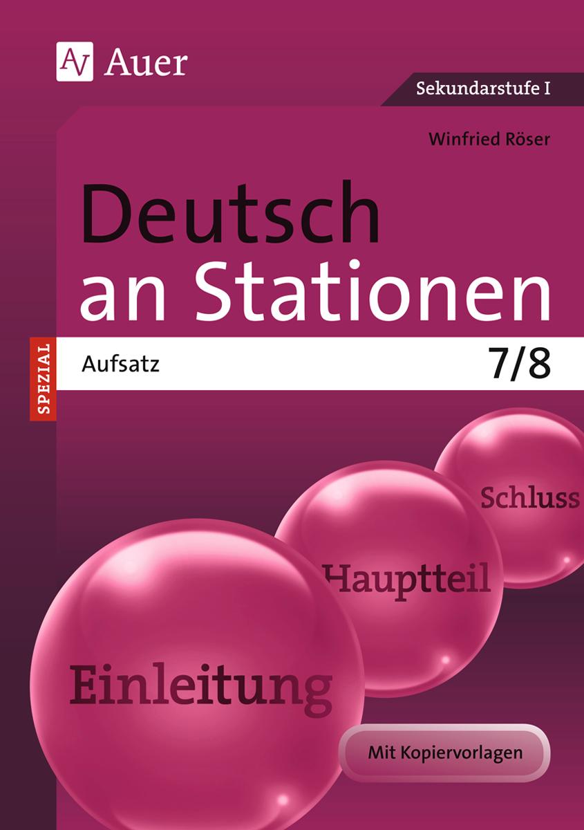 Vorderes Coverbild Deutsch an Stationen Spezial Aufsatz 7-8