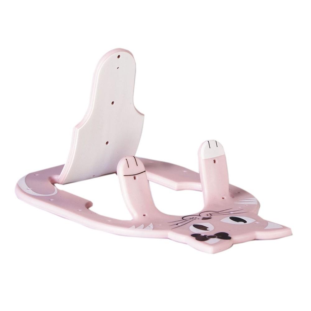 Beispielinhalt (Bild) Flexistand (Pink Katze) | flexibler Handyaufsteller | für alle Handys und Mini-Tablets | superflach | flexibel einstellbar | hochkant und quer | passt in jede Hosentasche