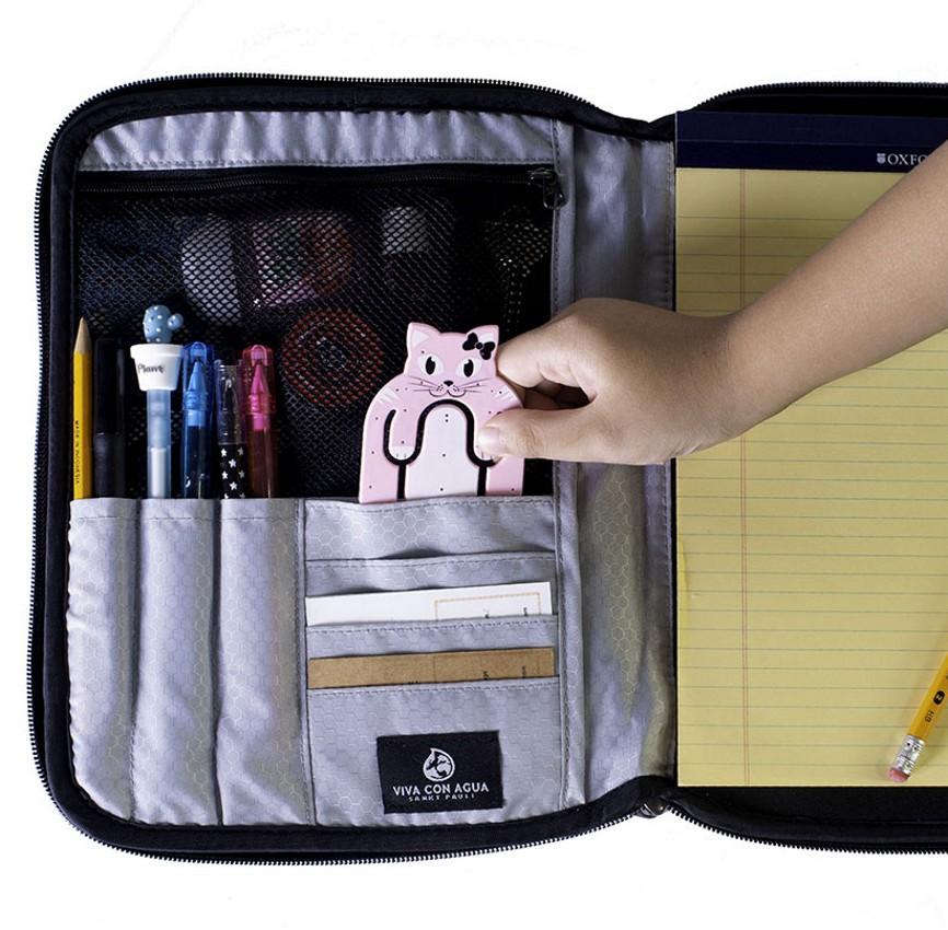 Beispielinhalt (Bild) Flexistand (Pink Katze) | flexibler Handyaufsteller | für alle Handys und Mini-Tablets | superflach | flexibel einstellbar | hochkant und quer | passt in jede Hosentasche
