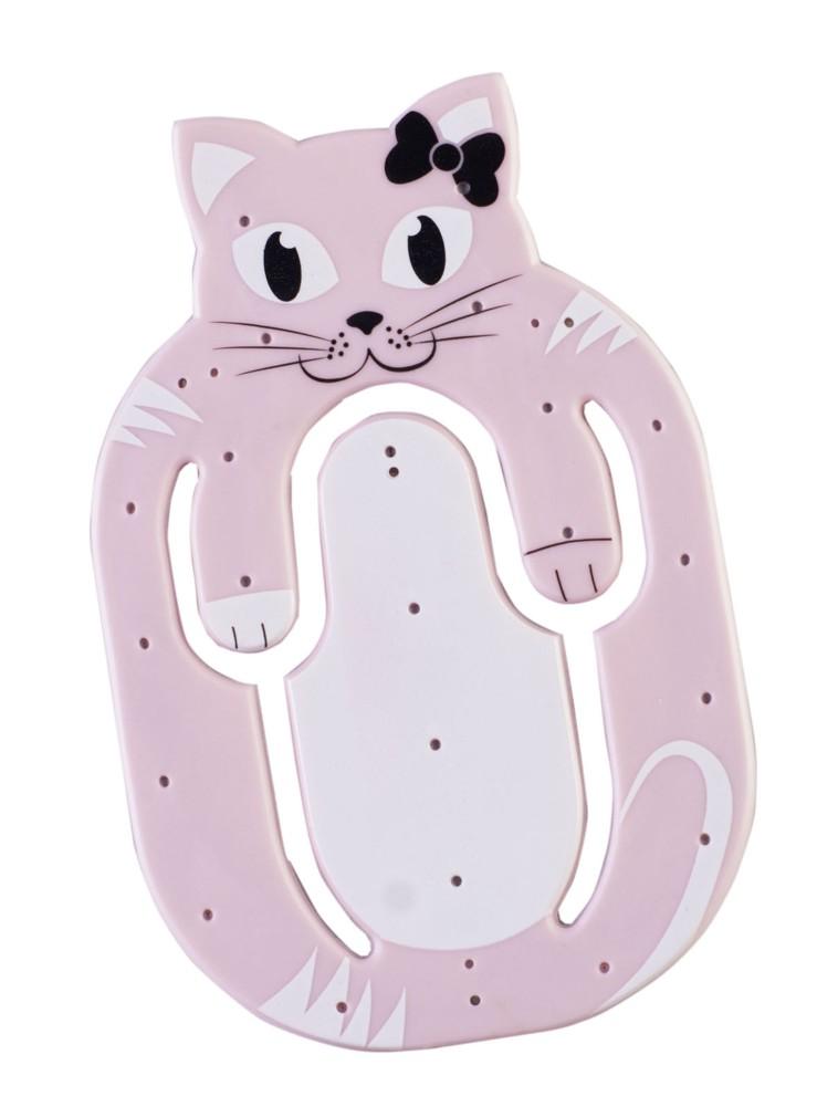 Vorderes Coverbild Flexistand (Pink Katze) | flexibler Handyaufsteller | für alle Handys und Mini-Tablets | superflach | flexibel einstellbar | hochkant und quer | passt in jede Hosentasche