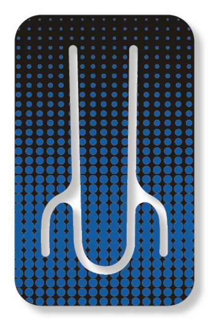 Beispielinhalt (Bild) Flexistand (Blue Dots) | flexibler Handyaufsteller | für alle Handys und Mini-Tablets | superflach | stufenlos verstellbar | hochkant und quer | passt in jede Hosentasche