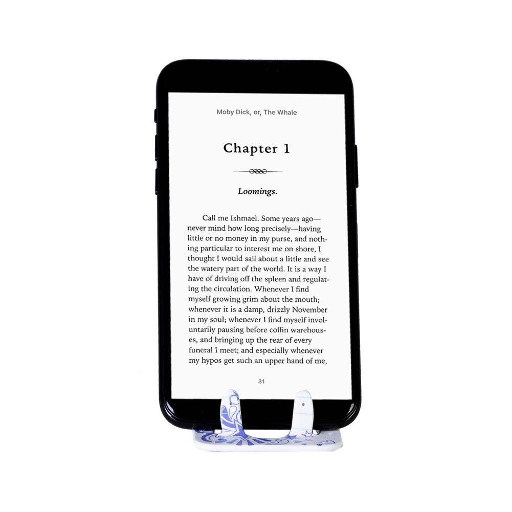 Beispielinhalt (Bild) Flexistand (Doodle) | flexibler Handyaufsteller | für alle Handys und Mini-Tablets | superflach | stufenlos verstellbar | hochkant und quer | passt in jede Hosentasche