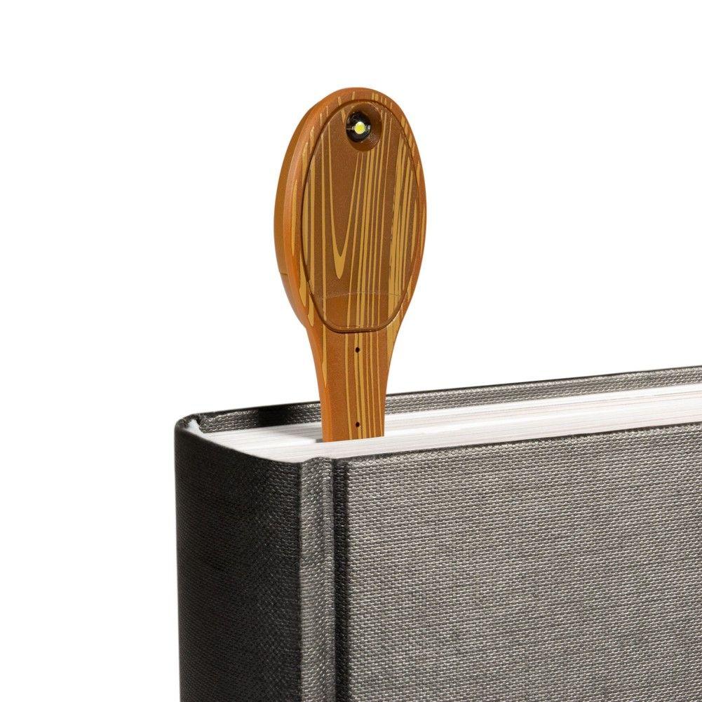 Beispielinhalt (Bild) Flexilight Leselicht (Holzoptik) | 2 in 1 Leselampe & Lesezeichen | LED Leselicht | Geschenk für Leser, Buchliebhaber | Deutsche Ausgabe