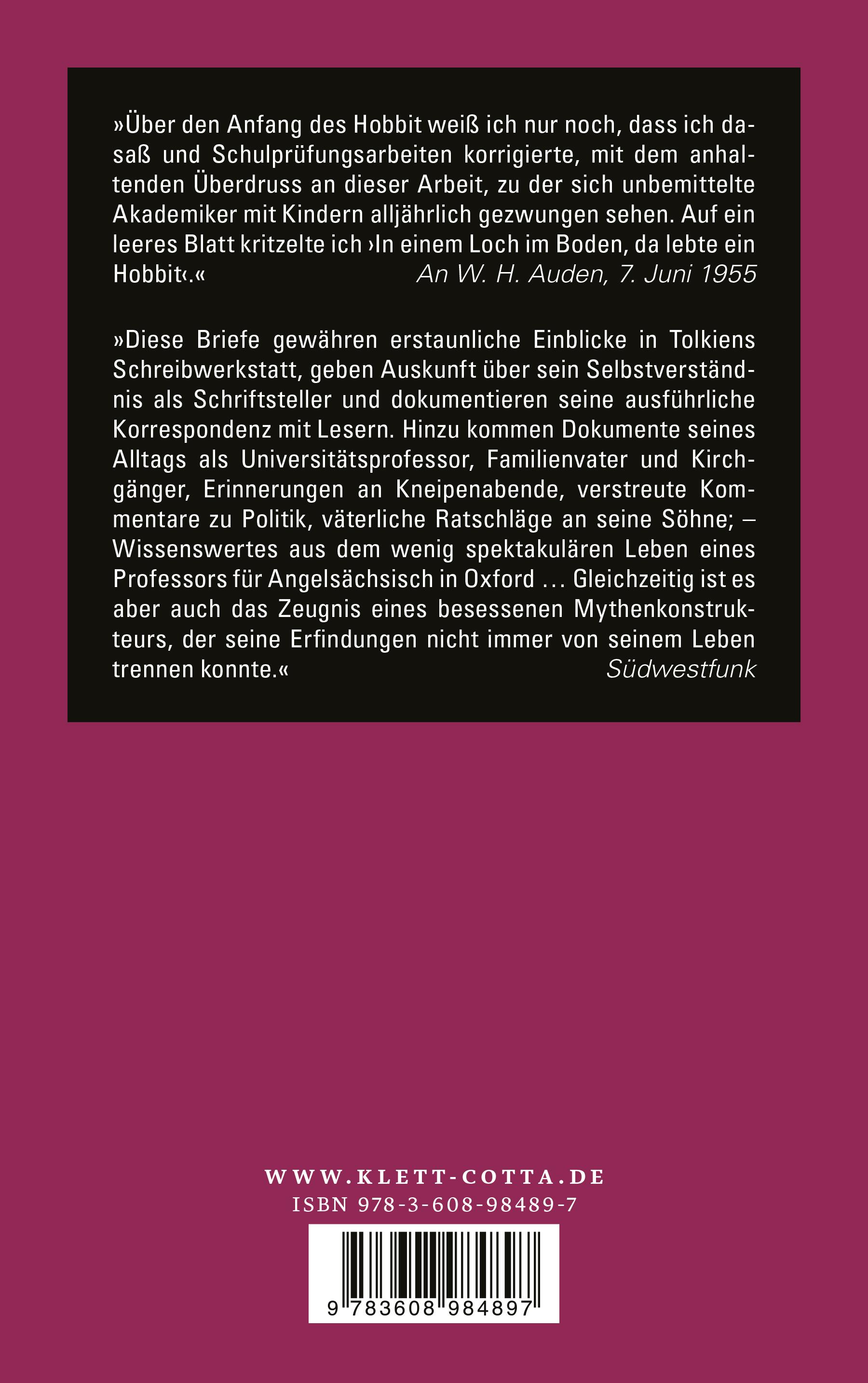 Rückseitencover Briefe