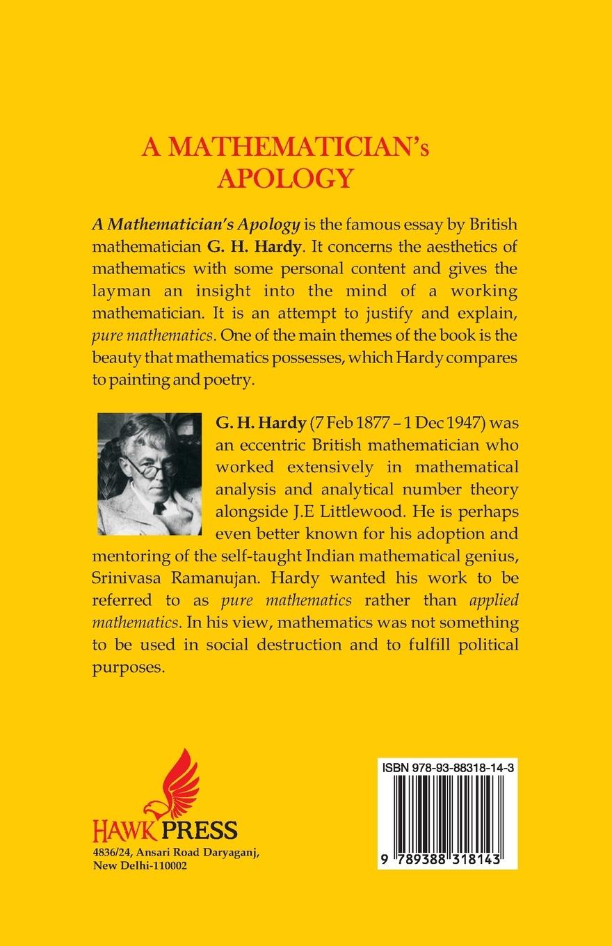 Rückseitencover A Mathematician's Apology