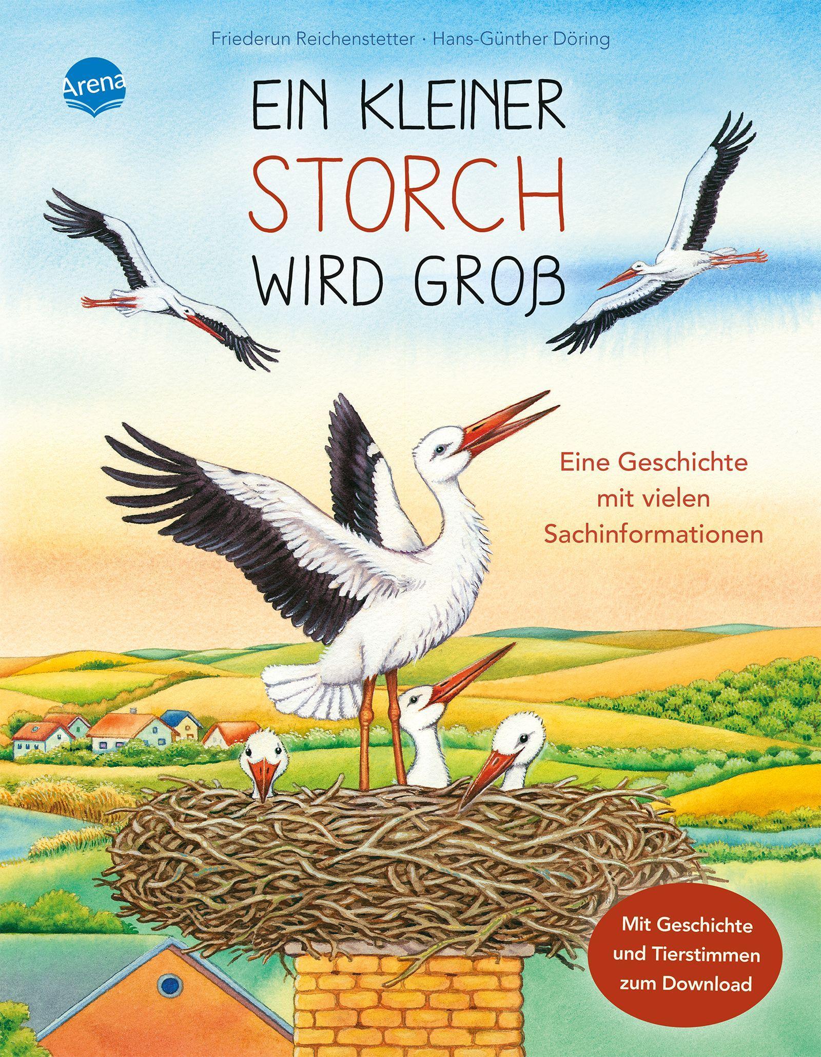 Vorderes Coverbild Ein kleiner Storch wird groß. Eine Geschichte mit vielen Sachinformationen