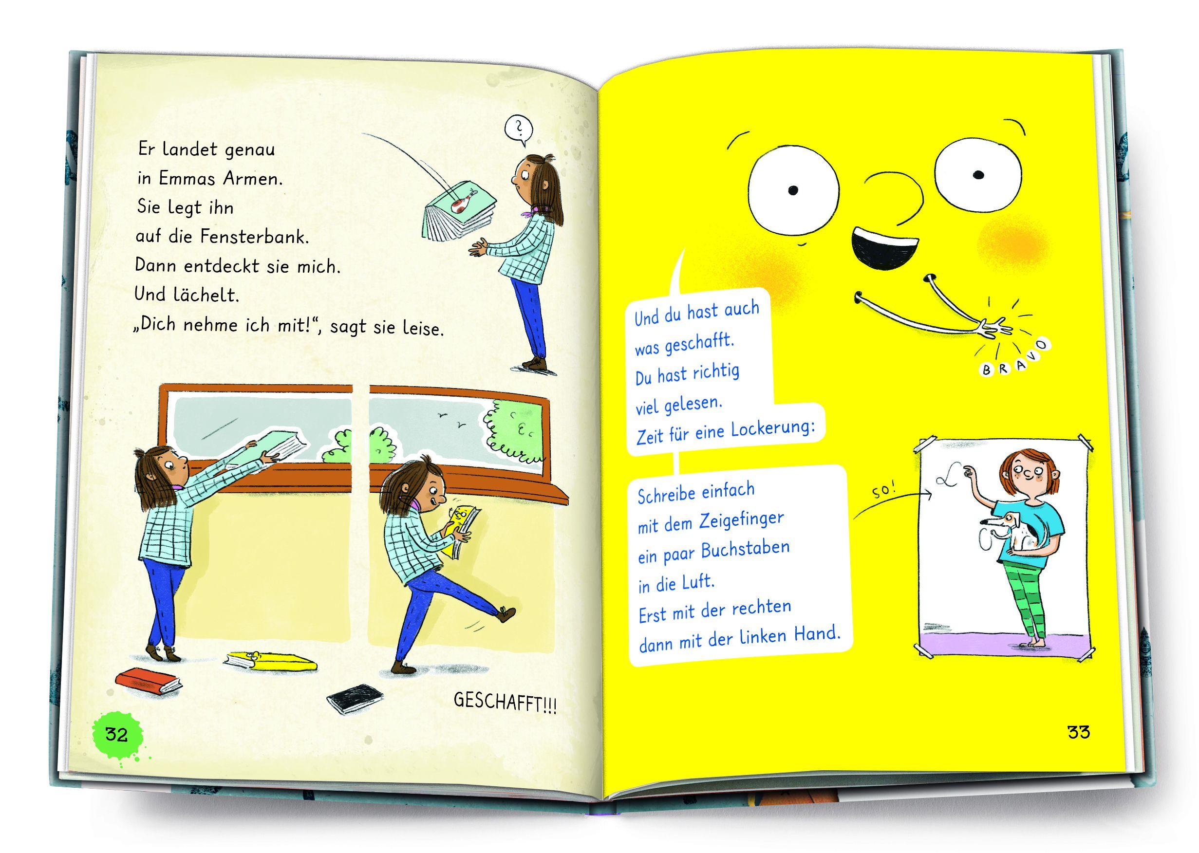 Beispielinhalt (Bild) Ich bin (d)ein Buch, pack mich aus! (2). Vorsicht: Hier spukt ein Buch