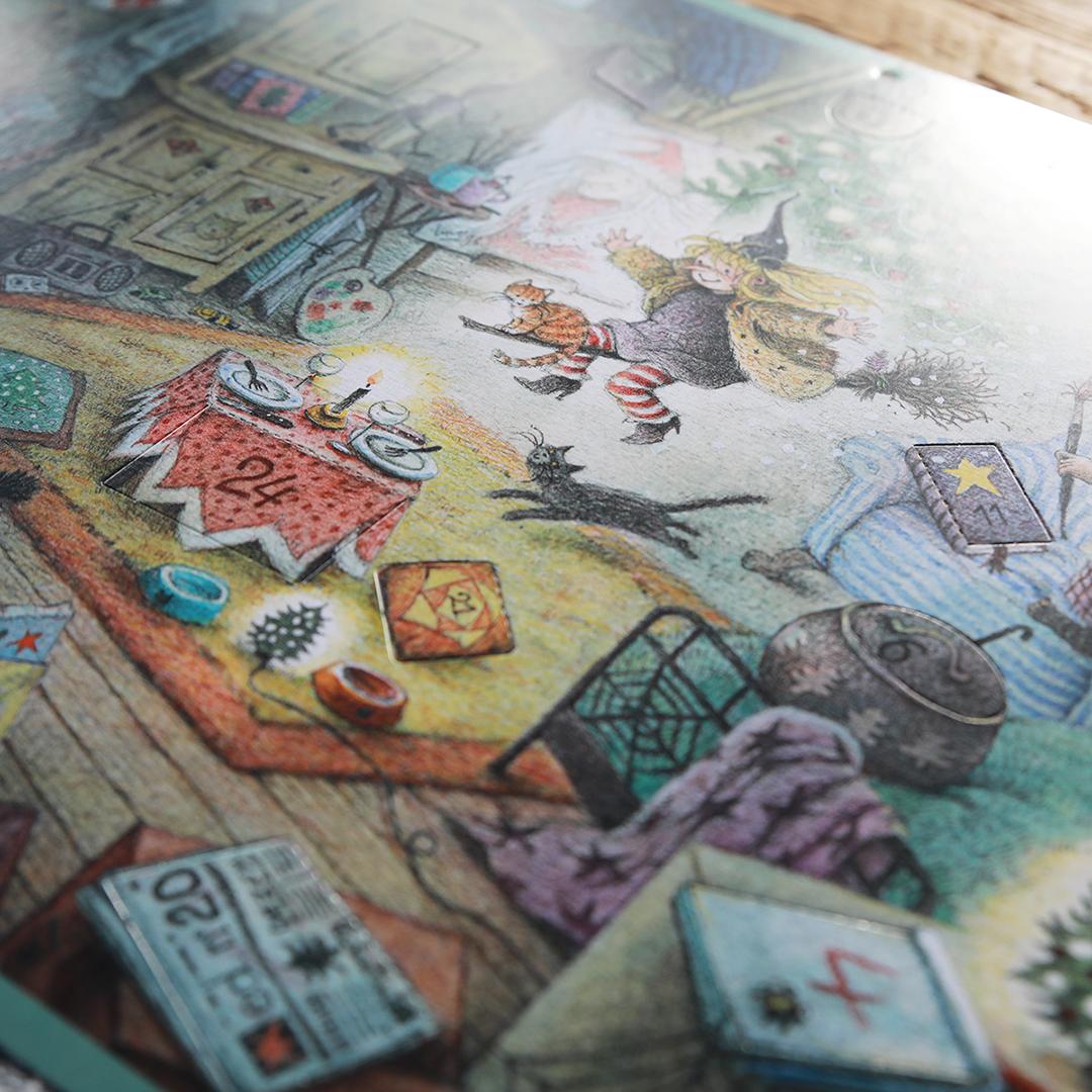 Beispielinhalt (Bild) Die kleine Hexe. Adventskalender