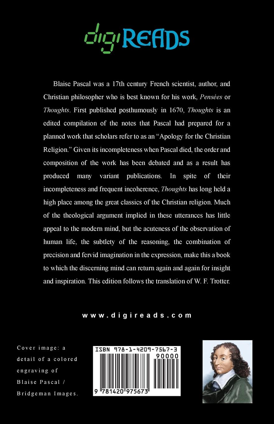 Rückseitencover Pensees (Thoughts)