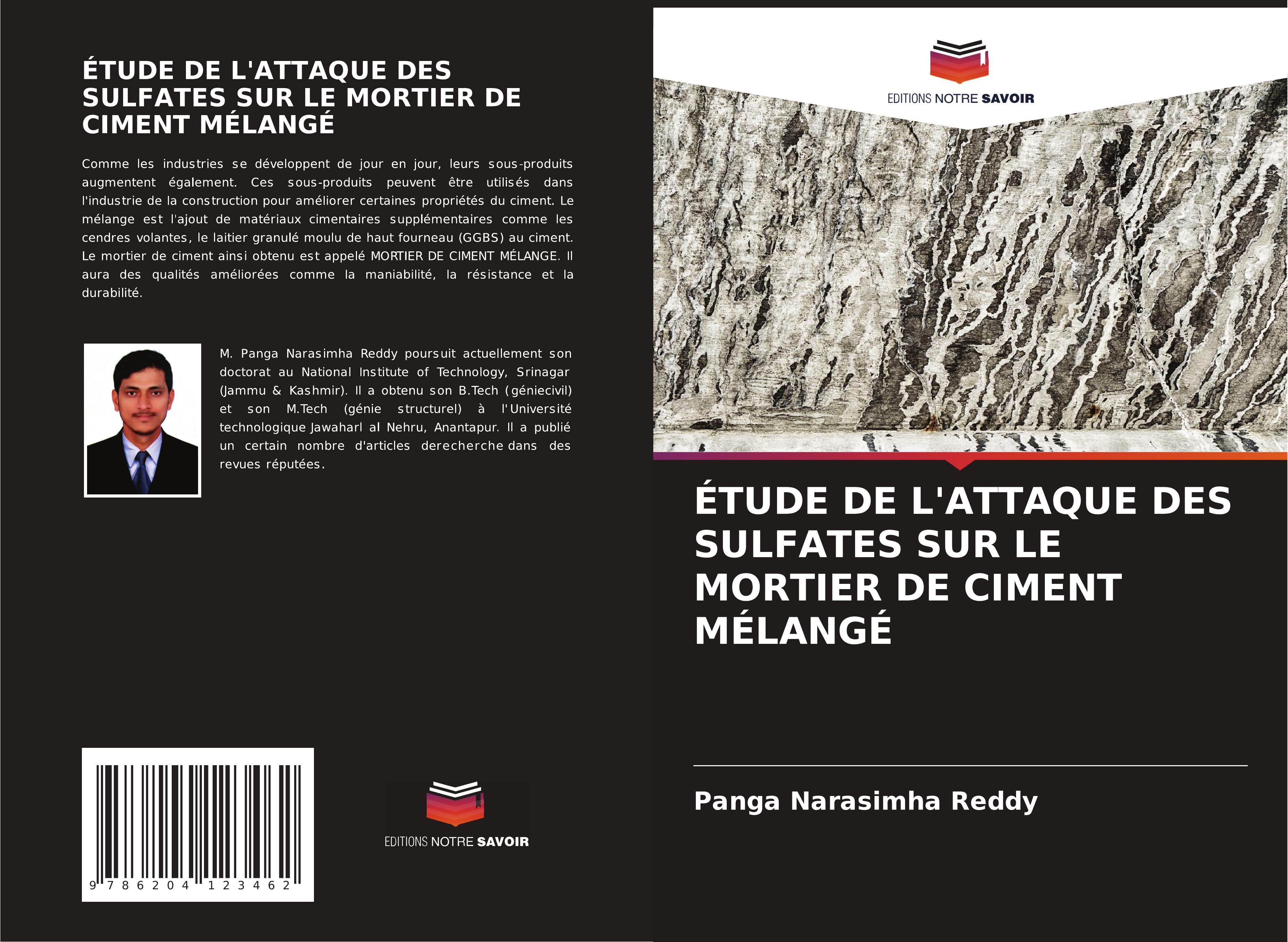 Vorderes Coverbild ÉTUDE DE L'ATTAQUE DES SULFATES SUR LE MORTIER DE CIMENT MÉLANGÉ