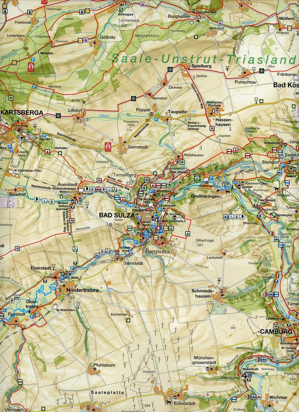 Beispielinhalt (Bild) Weimarer Land und Jena 1 : 50 000 Wanderkarte