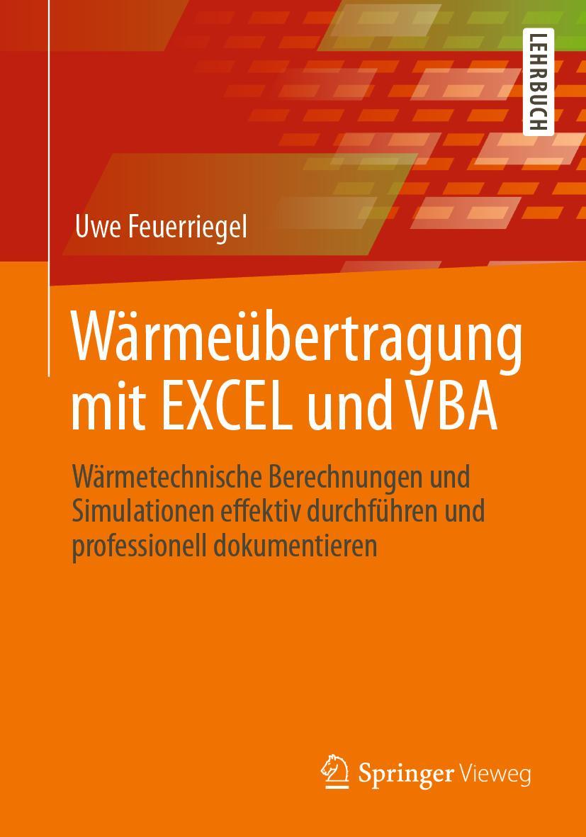 Vorderes Coverbild Wärmeübertragung mit EXCEL und VBA