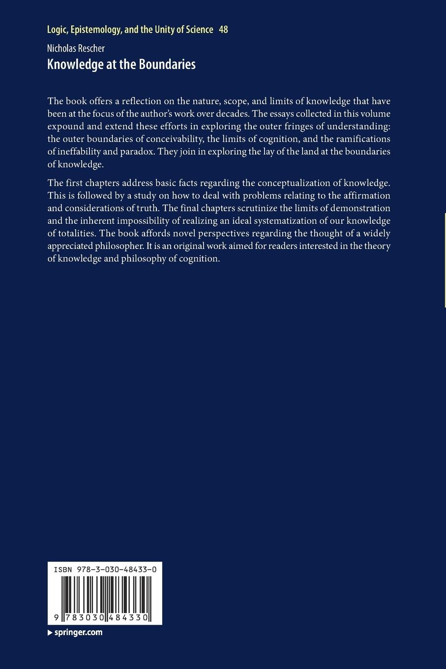 Rückseitencover Knowledge at the Boundaries