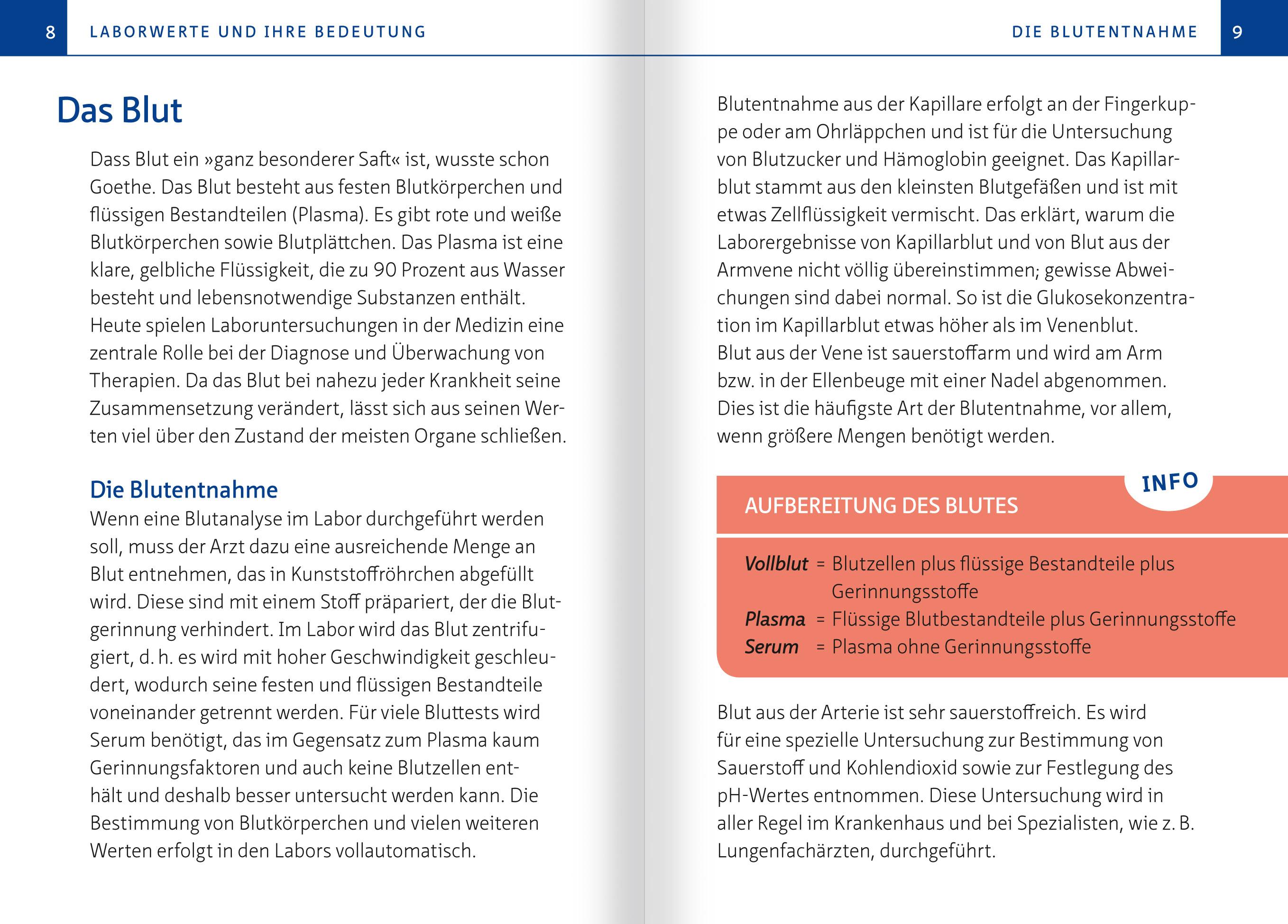Beispielinhalt (Bild) Laborwerte verstehen. Kompakt-Ratgeber