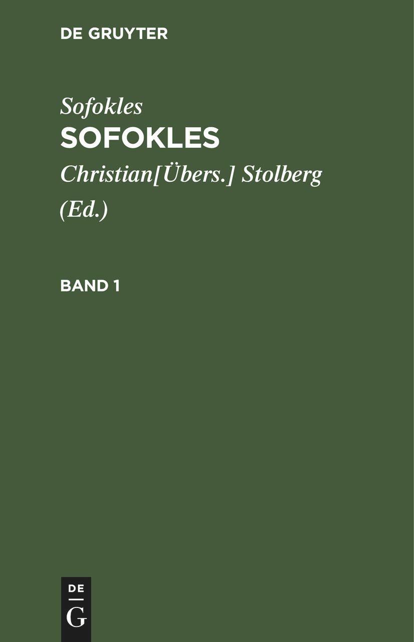 Vorderes Coverbild Sofokles: Sofokles. Band 1