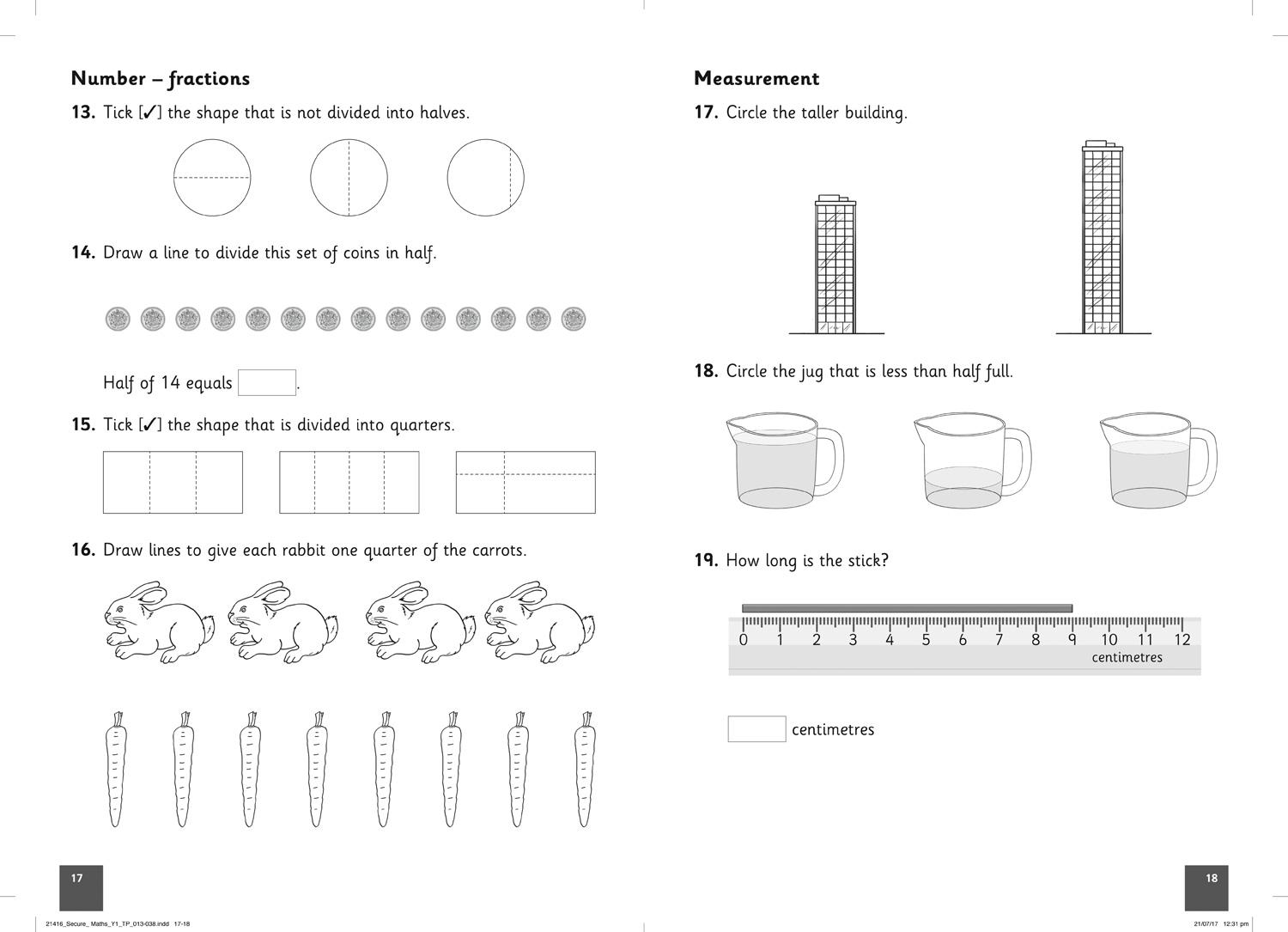 Beispielinhalt (Bild) Secure Year 1 Maths Teacher's Pack