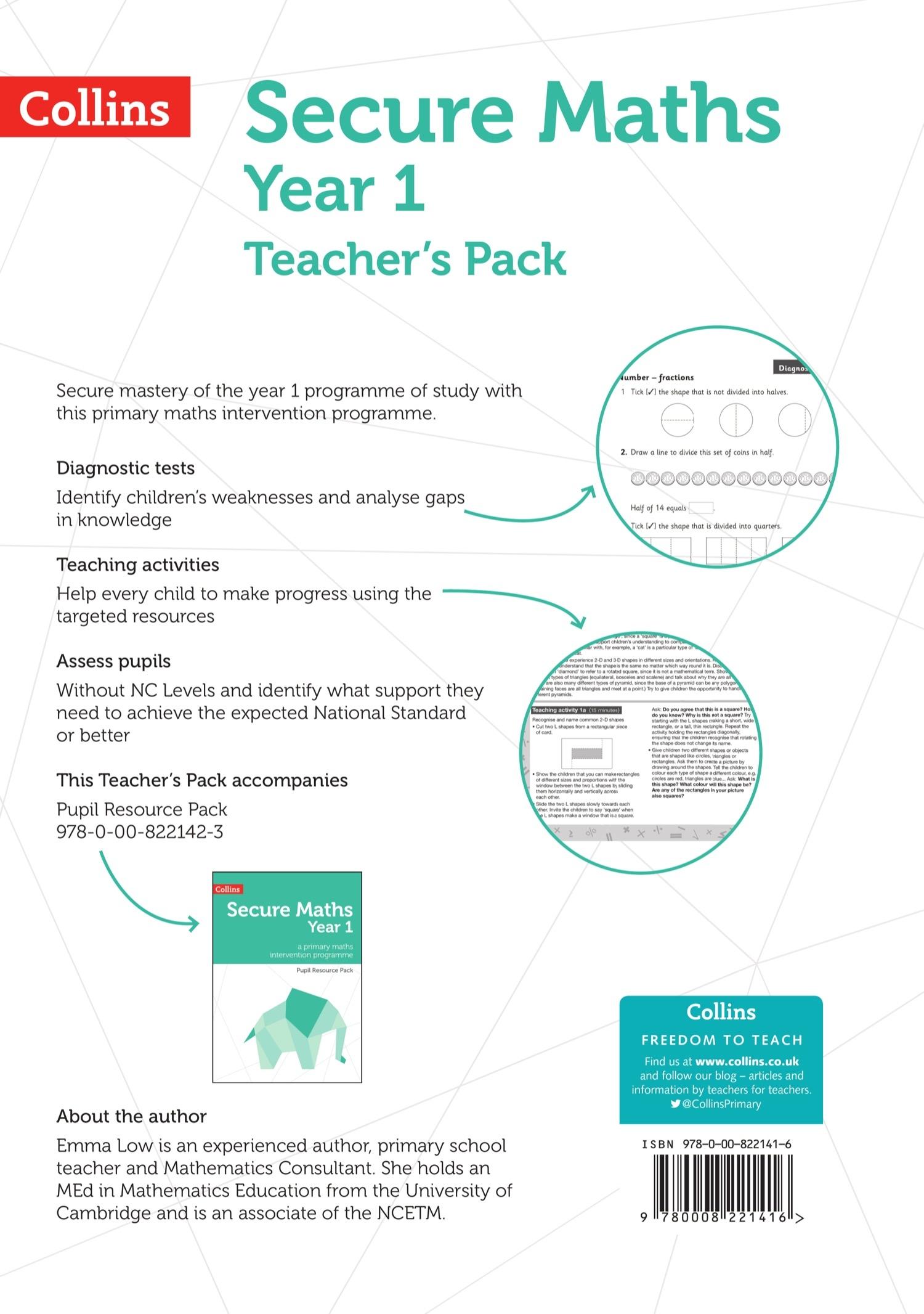 Rückseitencover Secure Year 1 Maths Teacher's Pack