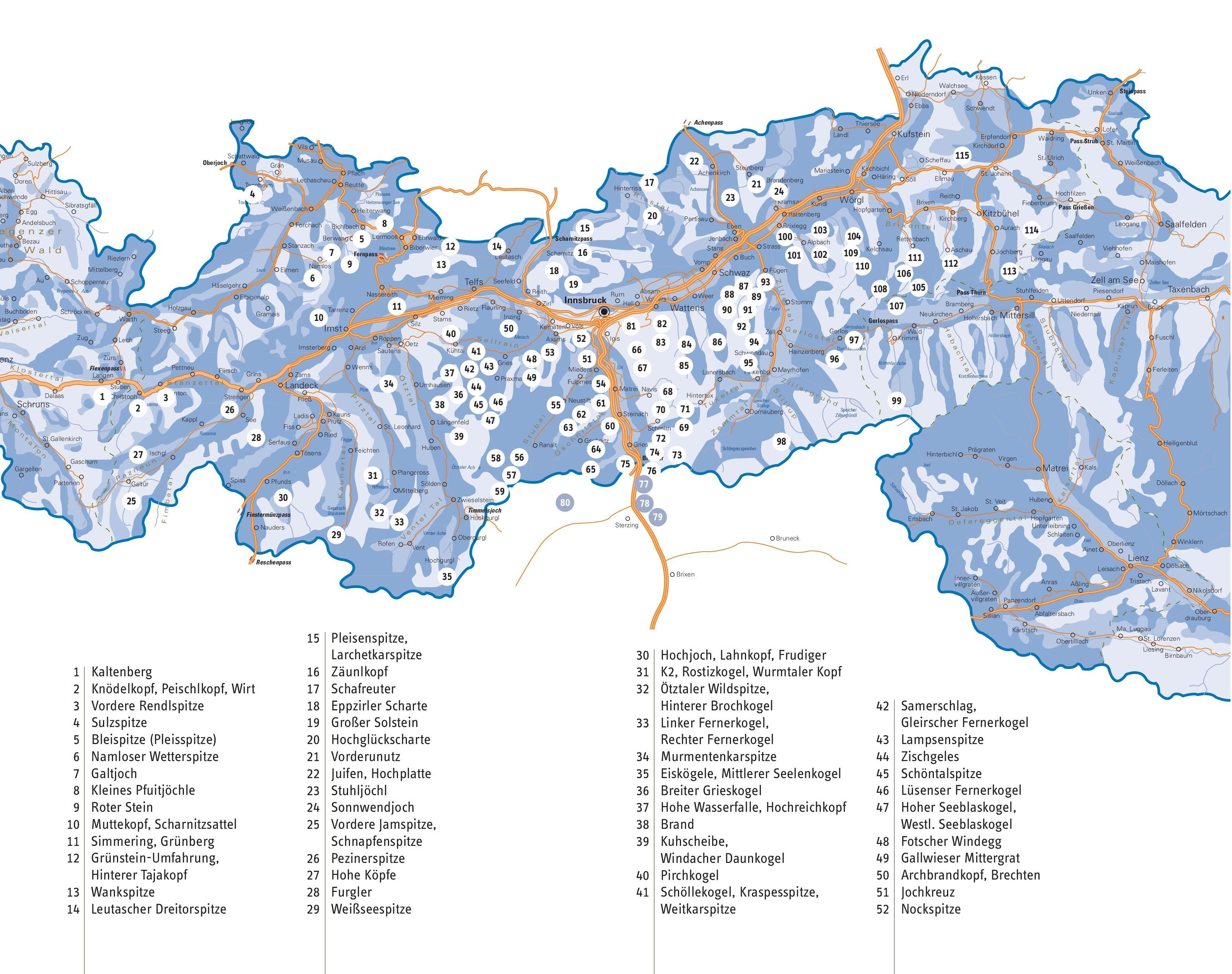 Beispielinhalt (Bild) Tiroler Skitouren Handbuch