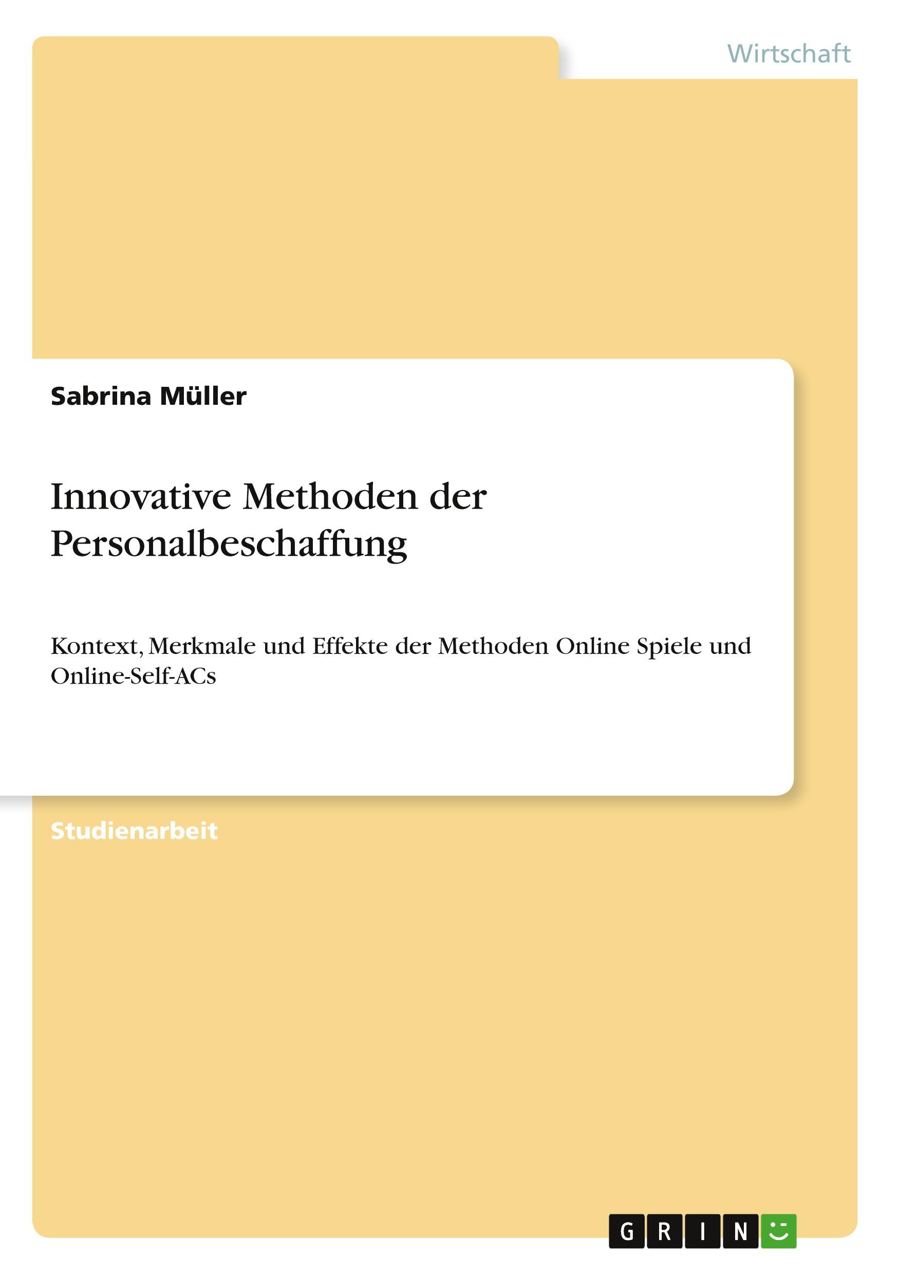 Vorderes Coverbild Innovative Methoden der Personalbeschaffung