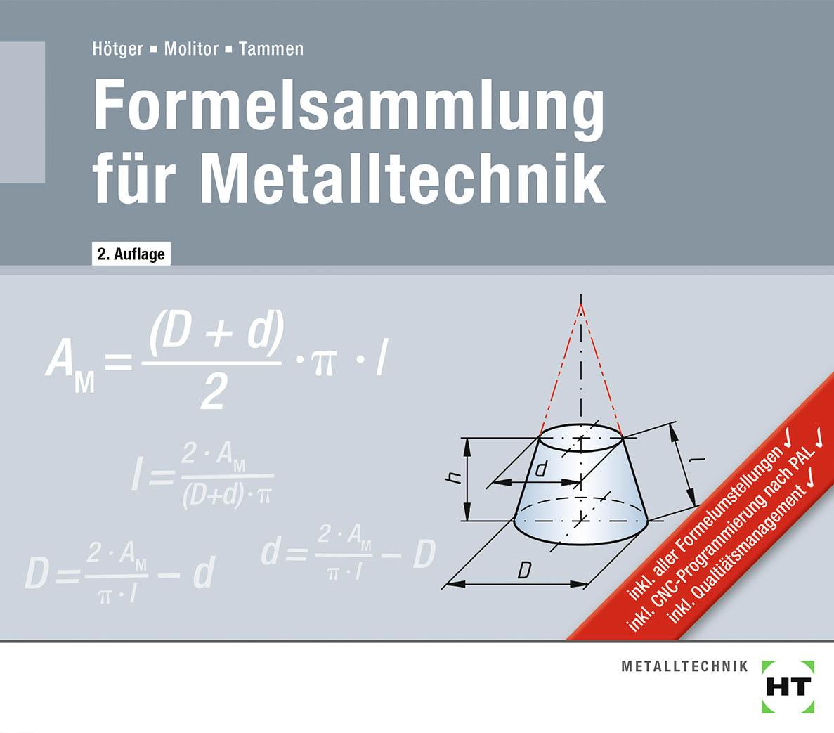 Vorderes Coverbild Formelsammlung für Metalltechnik