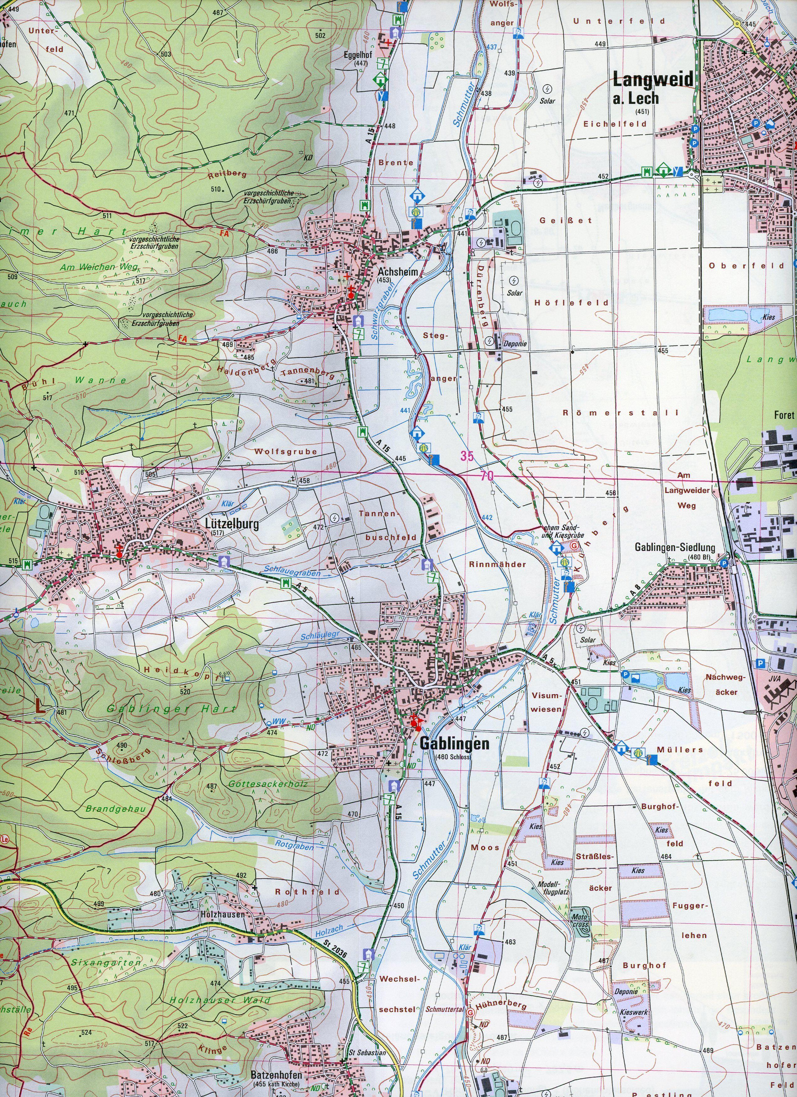 Beispielinhalt (Bild) Augsburg 1 : 25 000