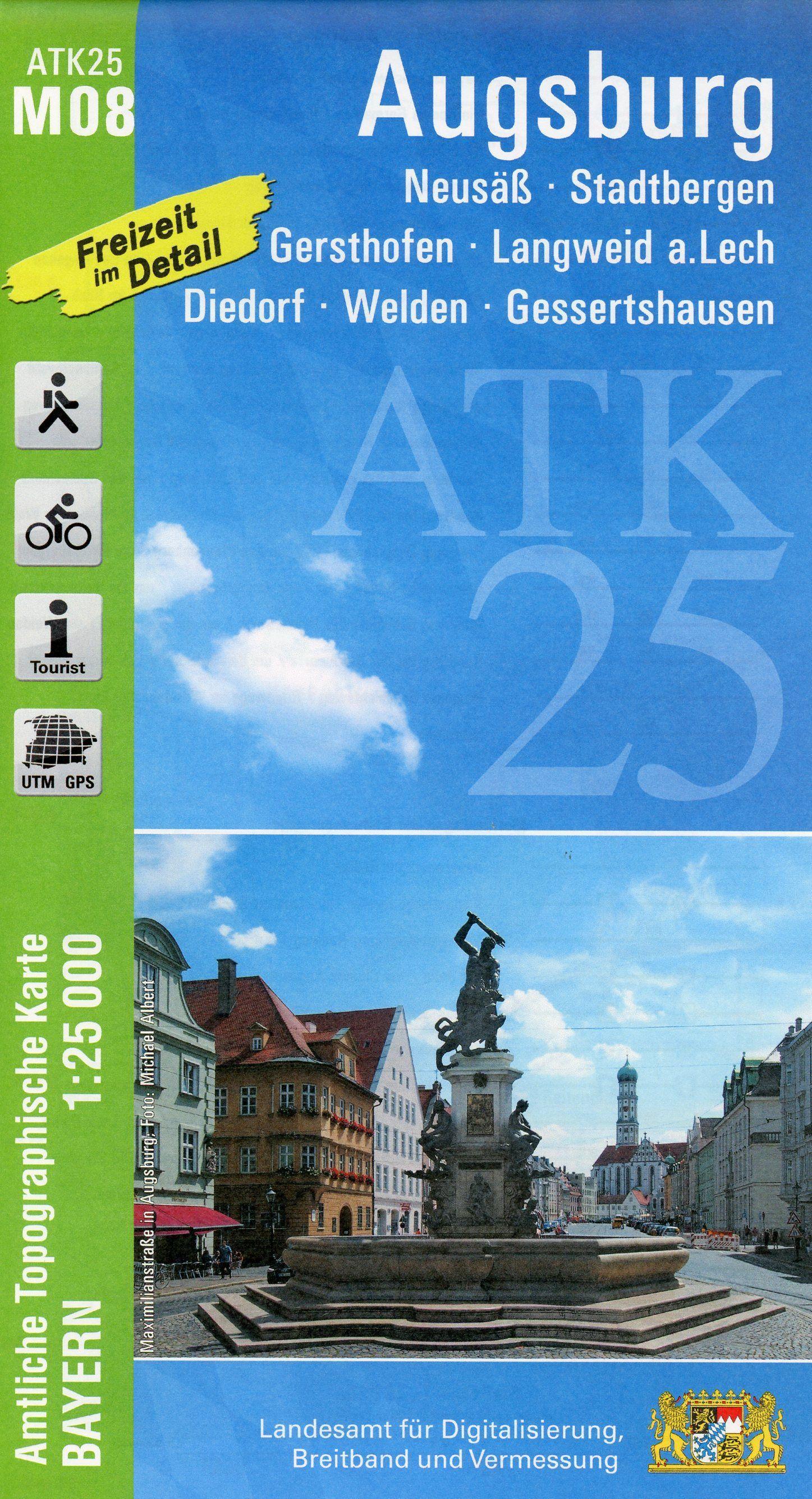 Vorderes Coverbild Augsburg 1 : 25 000