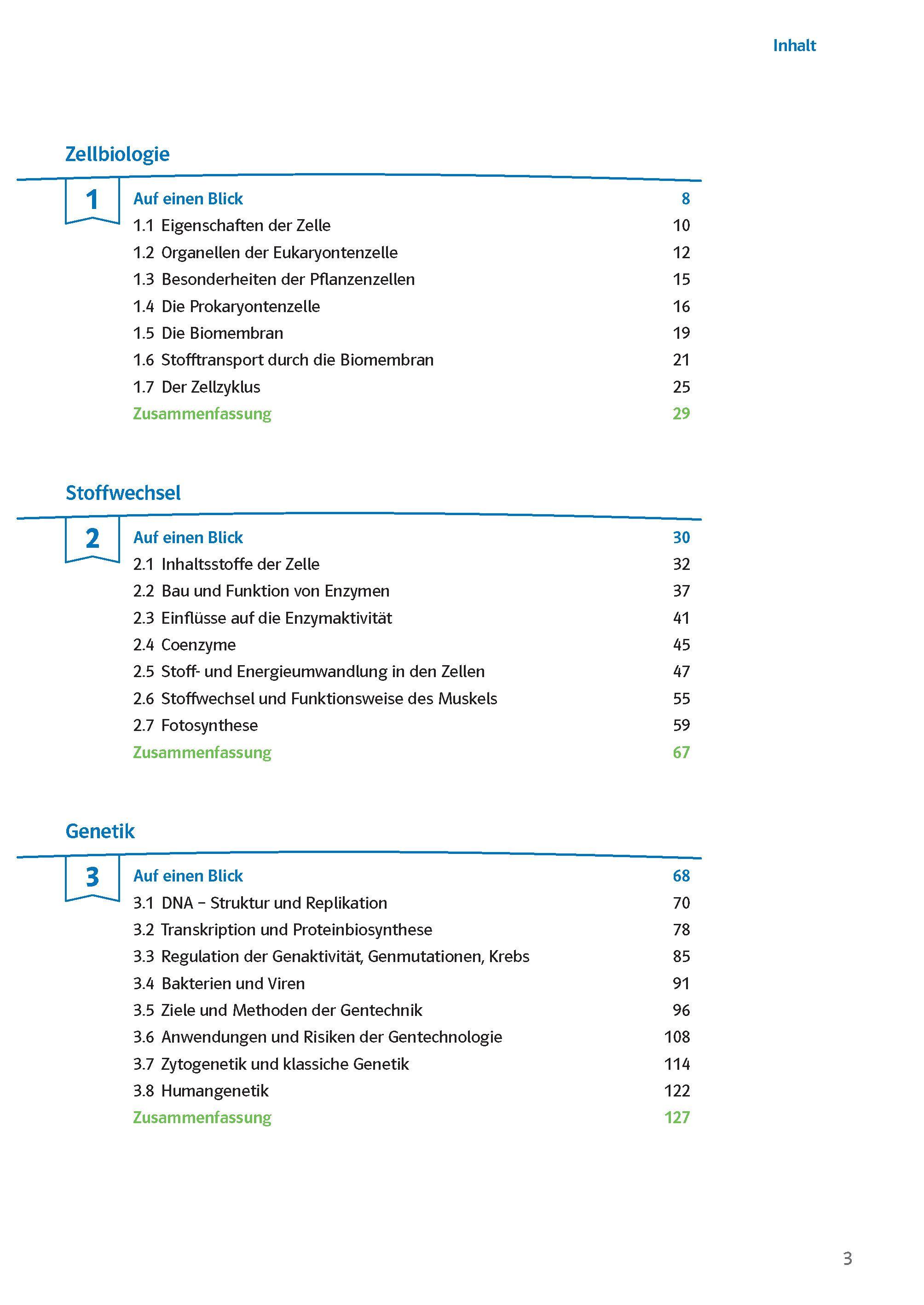 Beispielinhalt (Bild) Sicher im Abi Oberstufen-Wissen Biologie