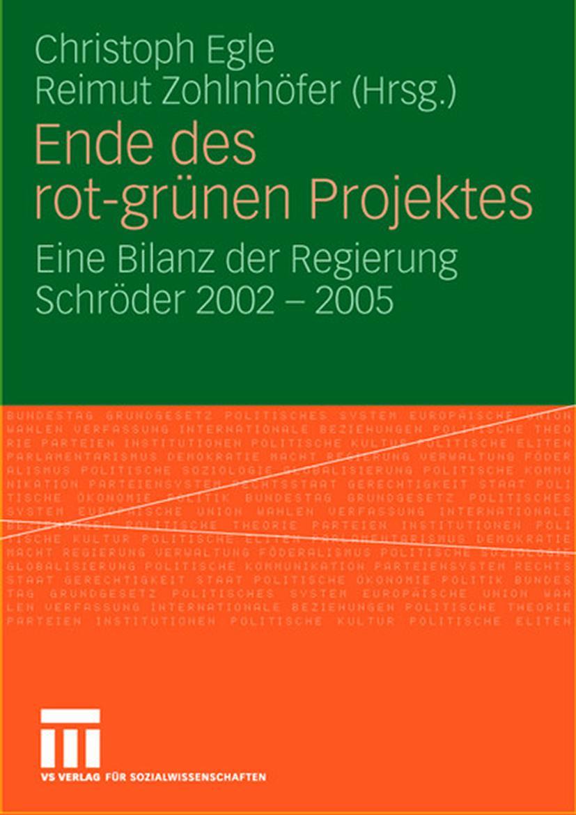 Vorderes Coverbild Ende des rot-grünen Projekts