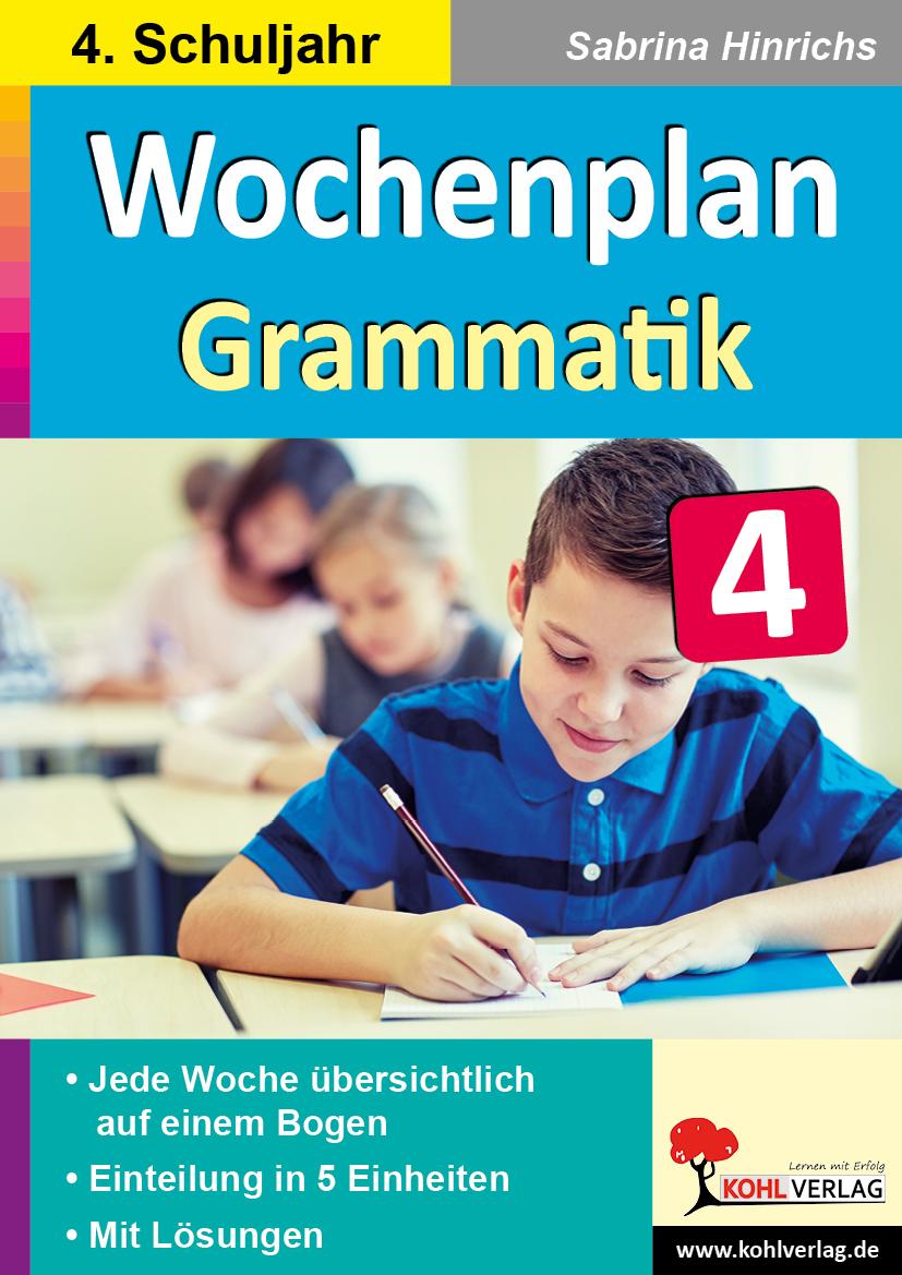 Vorderes Coverbild Wochenplan Grammatik / Klasse 4