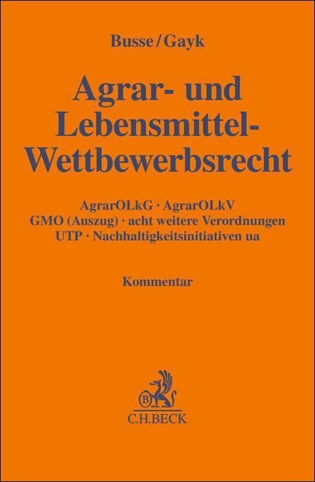 Vorderes Coverbild Agrar- und Lebensmittel-Wettbewerbsrecht